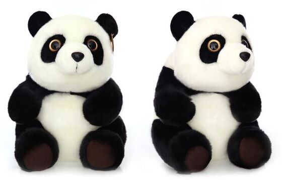 محشوة الحيوان الاطفال القطيفة حقيقية أفخم الأسود الباندا شكل، 20 سنتيمتر / 30 سنتيمتر / 45 سنتيمتر