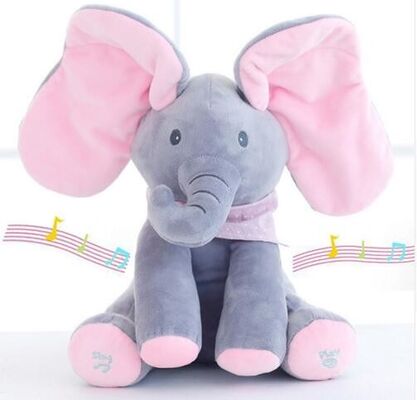 Geek Peek A Boo Music Plush Toys، Electronic Eleuffhant Elephant Toy