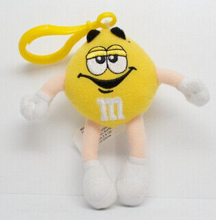 الأصفر m &amp; m حرف محشوة لعبة المفاتيح الصغيرة أفخم لعب تخصيص